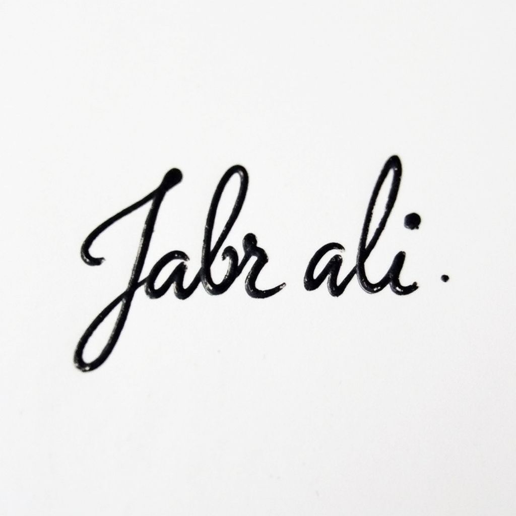 Signature for Jabr ali