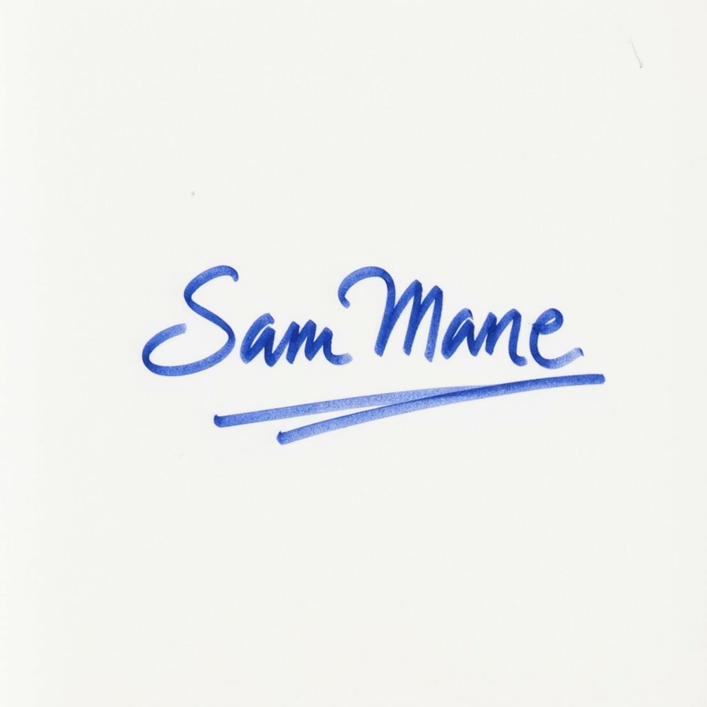 Signature for Sam Mane