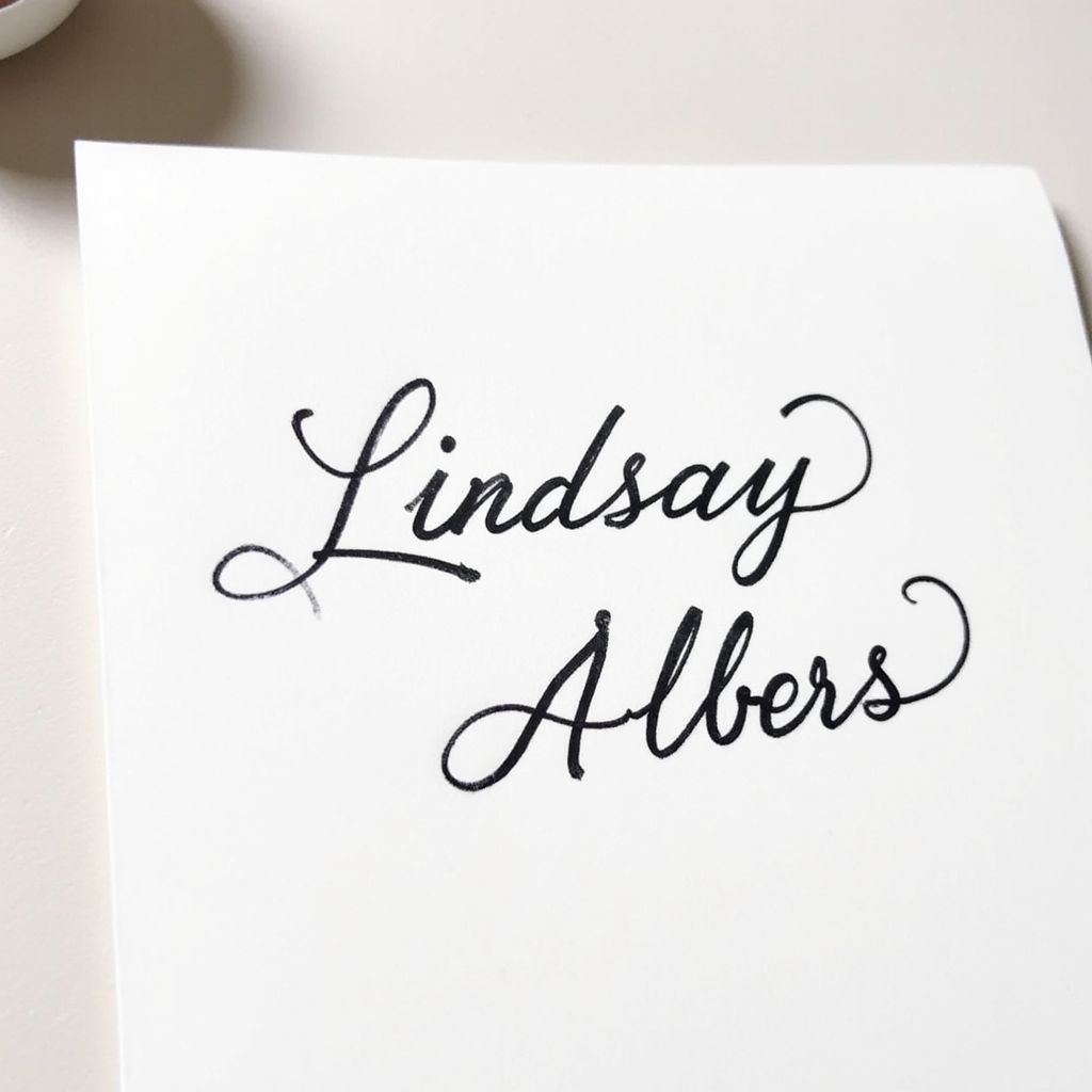 Signature for Lindsay Albers