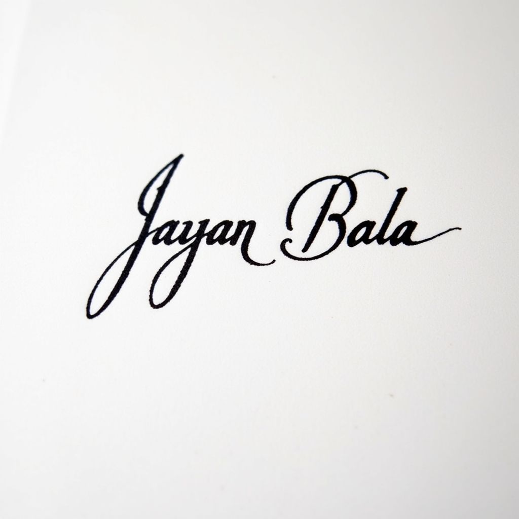 Signature for Jayan Bala