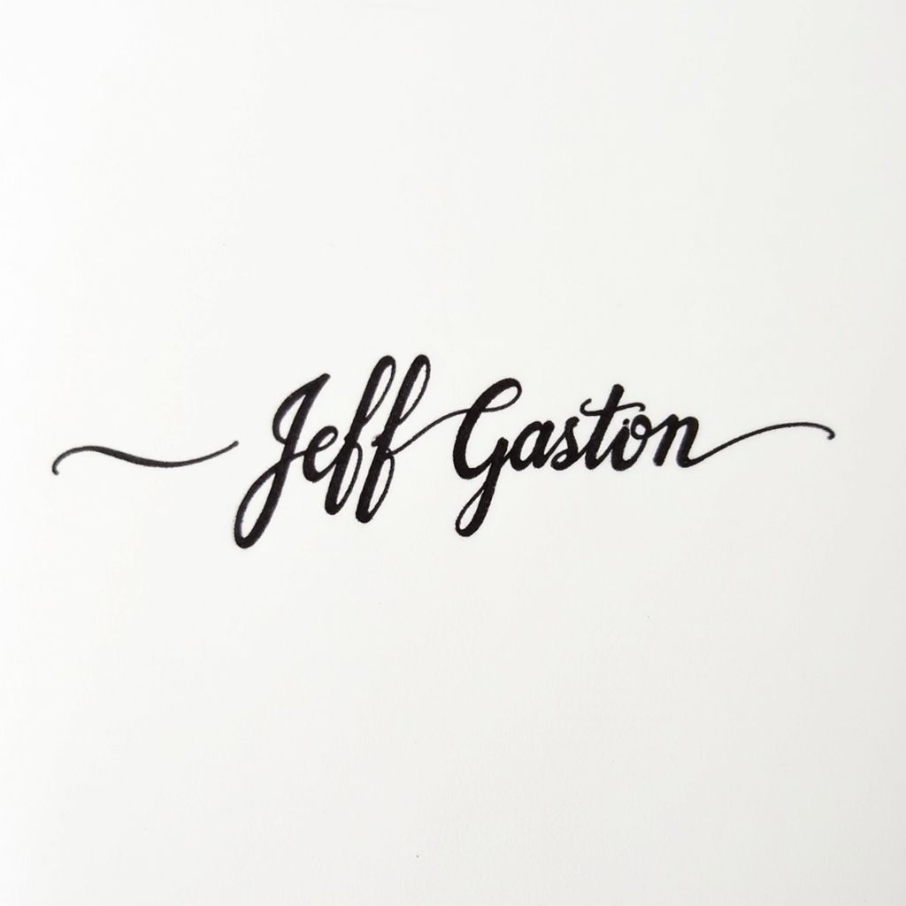 Signature for Jeff Gaston